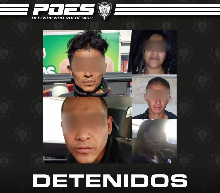POES detiene a cinco, por posesión de narcóticos
