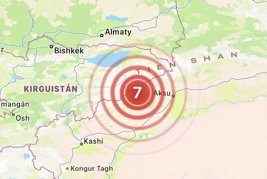 Sismo de magnitud 7 sacude la frontera entre China y Kirguistán