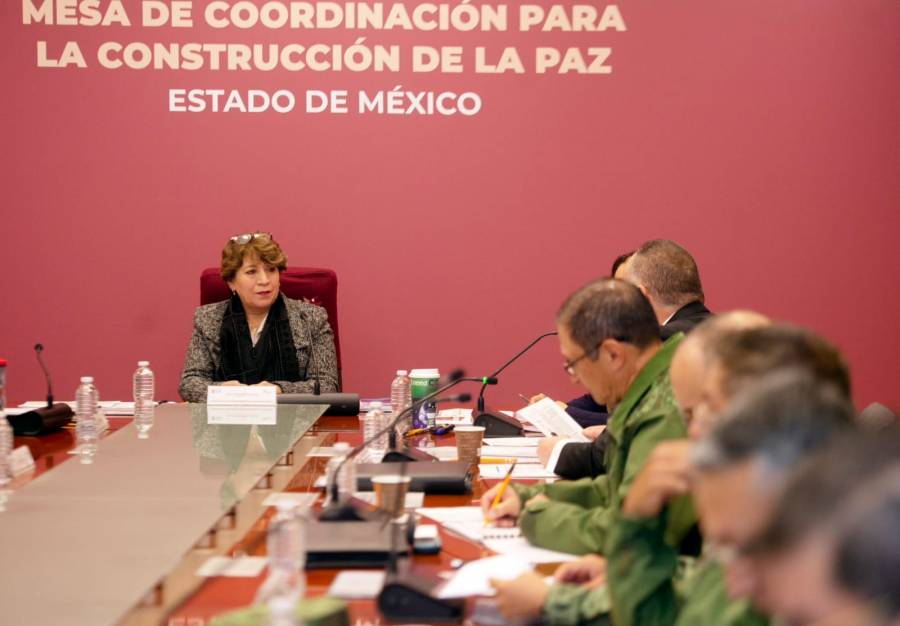 Gobernadora del Estado de México encabeza Mesa de Coordinación para la Construcción de la Paz