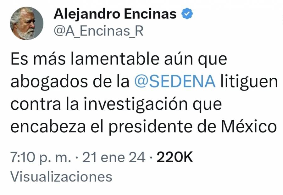 AMLO critica declaración de Encinas sobre abogados de Sedena en caso Ayotzinapa