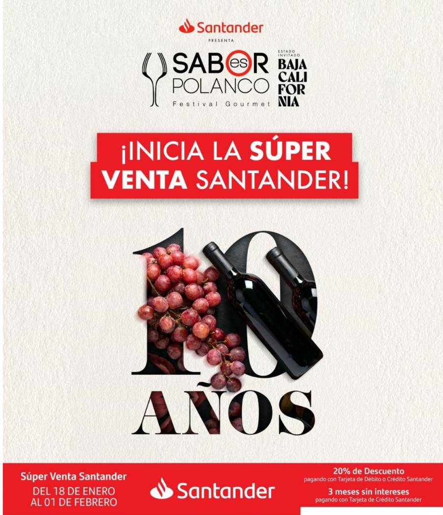 ¡INICIA LA SUPER VENTA SANTANDER PARA LA DÉCIMA EDICIÓN DE SABOR ES POLANCO!