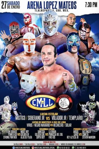 GRAN EXPECTACI&Oacute;N EN LA ARENA L&Oacute;PEZ MATEOS: M&Iacute;STICO Y SOBERANO JR CONTIN&Uacute;AN SU RIVALIDAD CON VOLADOR JR. Y TEMPLARIO