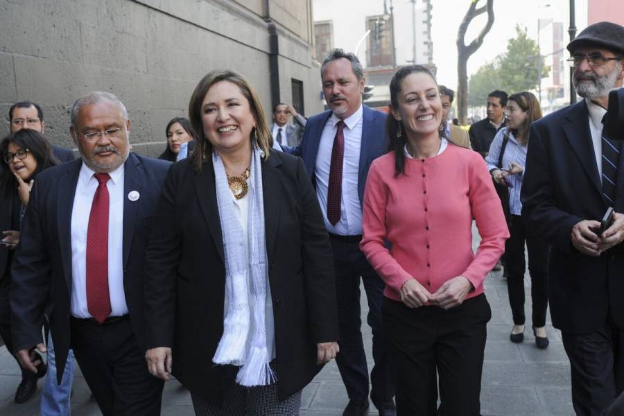 Sheinbaum domina en medios electr&oacute;nicos, X&oacute;chitl destaca con valoraciones positivas: INE