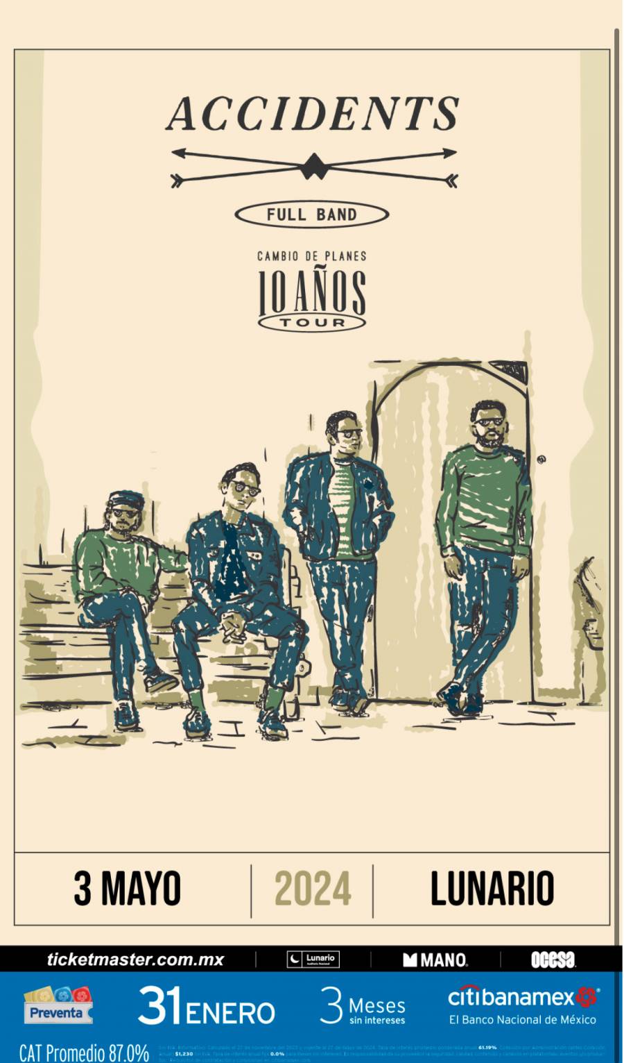 Accidents, el proyecto de rock alternativo, regresa para festejar 10 a&ntilde;os de Cambio de Planes
