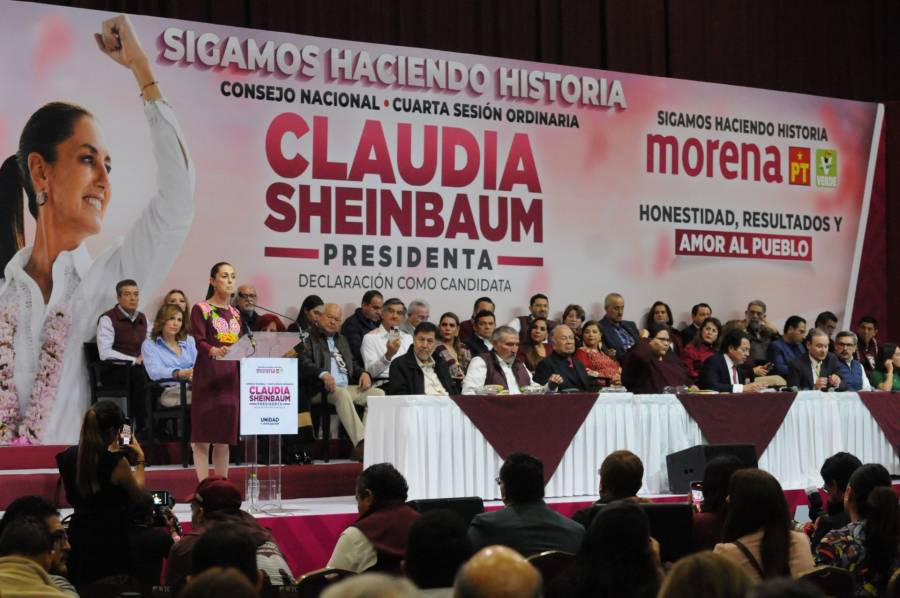 Claudia Sheinbaum recibe calurosa bienvenida en san Luis Potosí