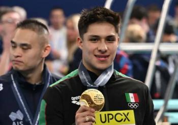 Oro para Osmar Olvera en el campeonato mundial de Nataci&oacute;n de Doha