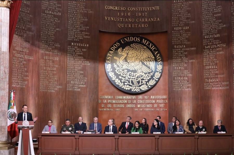 Participa Gabinete de Seguridad en Ceremonia de 107 Aniversario de la Constitución