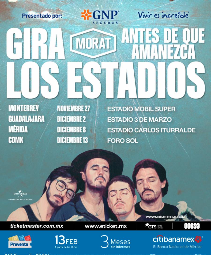 GNP Seguros presenta: Morat, el fenómeno musical colombiano, está de vuelta en nuestro país