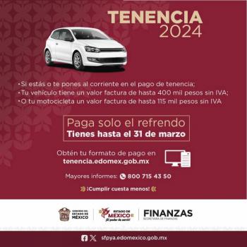 Invita Secretar&iacute;a de Finanzas a aprovechar el 100% de subsidio a la Tenencia y pagar s&oacute;lo el Refrendo