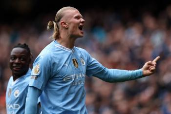 Haaland, con un doblete al Everton, coloca al Manchester City l&iacute;der de la Premier