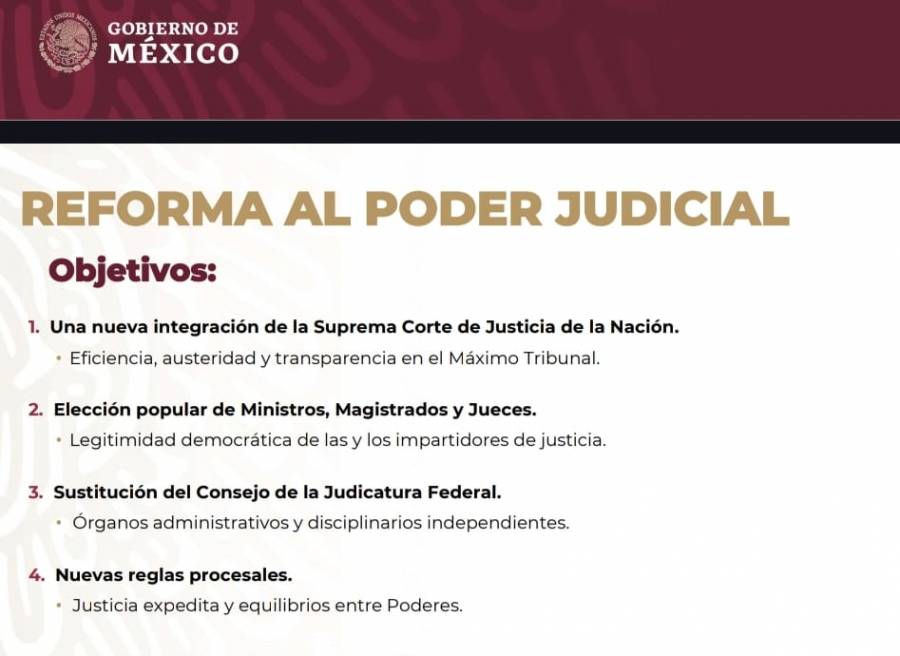 Secretaria de Gobernación explica alcances de reforma judicial