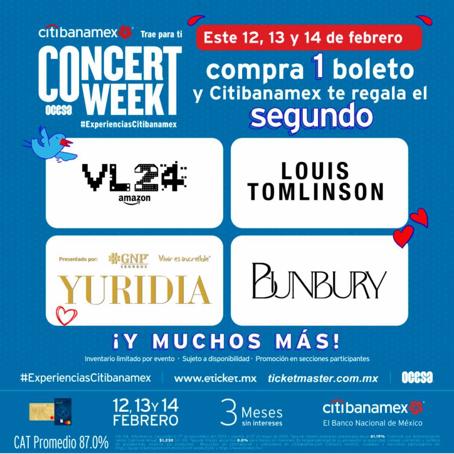 Citibanamex trae para ti: OCESA Concert Week