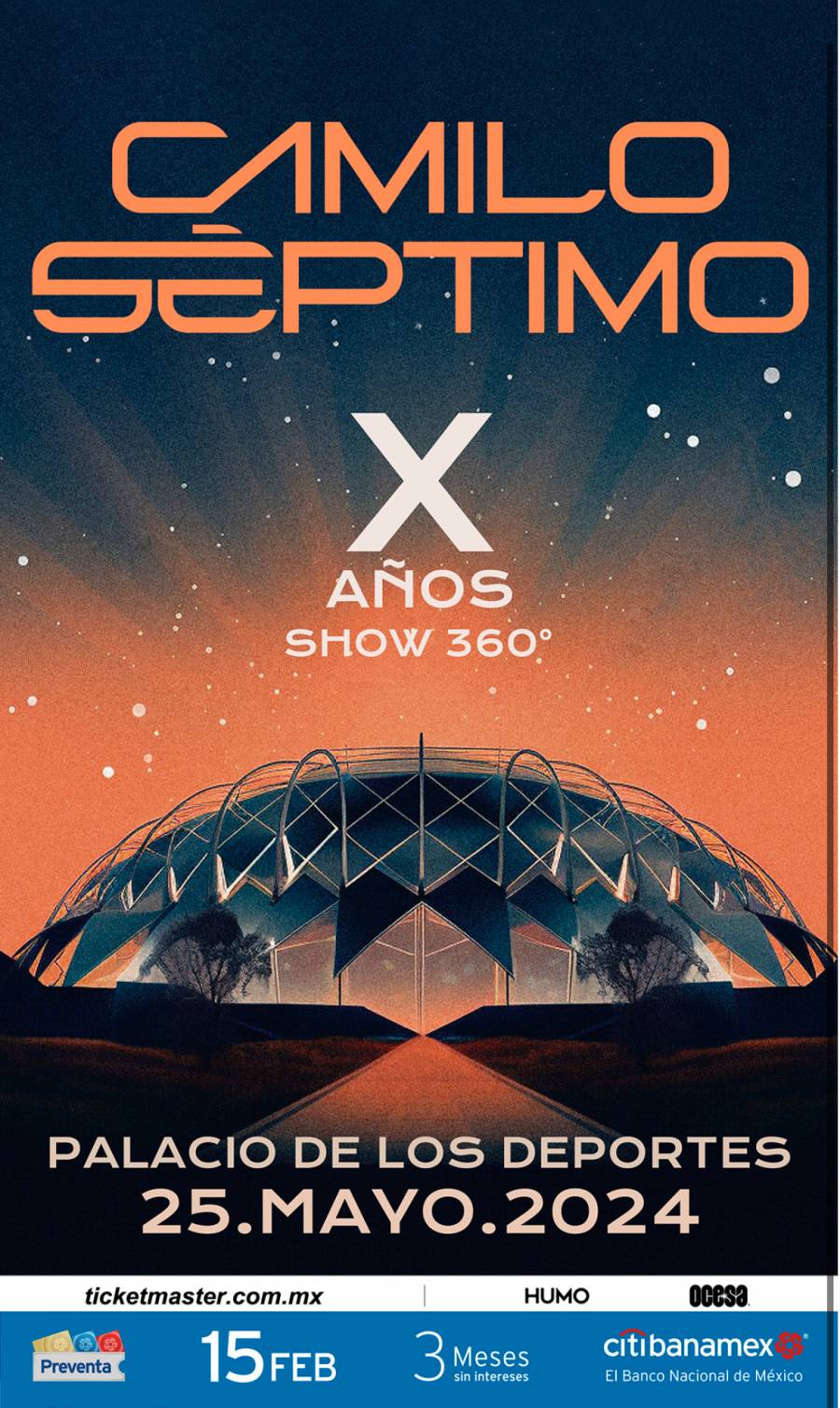 Camilo S&eacute;ptimo anuncia concierto en la CDMX    X a&ntilde;os de navegar por la m&uacute;sica  Para este festejo, la banda llegar&aacute; con un show 360º