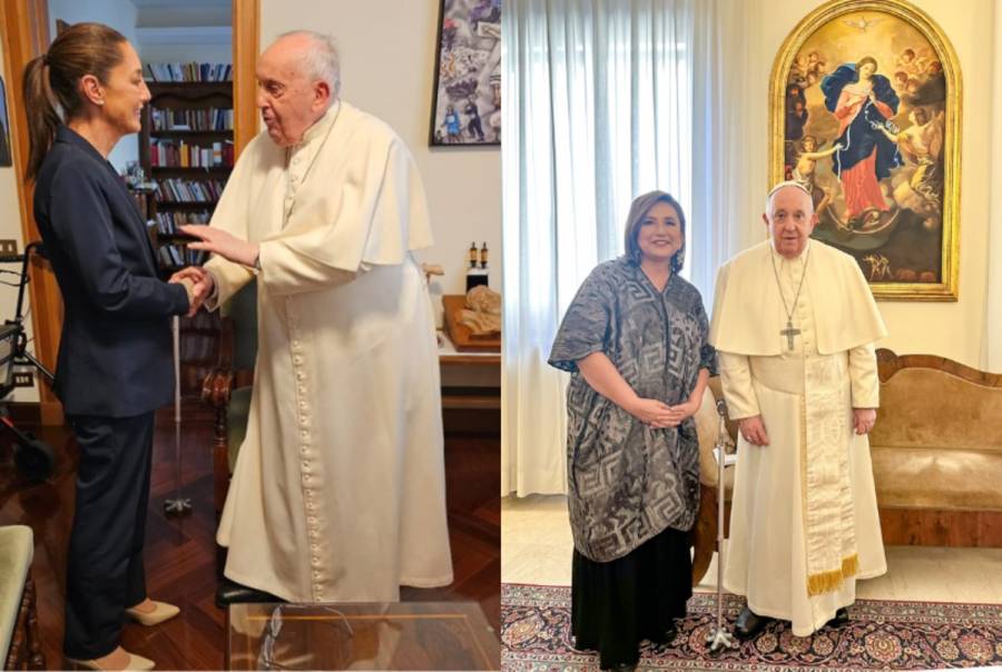 Sheinbaum y Xóchitl Gálvez cara a cara ante el Papa: así fueron sus encuentros