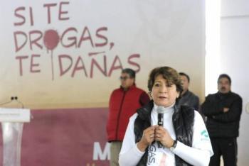 Delfina Gómez hace un llamado para abrazar la lucha contra las adicciones