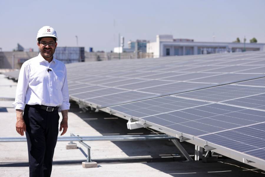 Entregan a la CFE planta fotovoltaica de la Central de Abasto