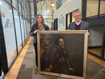 Descendiente de Hern&aacute;n Cort&eacute;s dona valiosa pintura del conquistador a M&eacute;xico