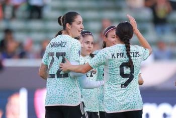 M&eacute;xico arrolla a Rep&uacute;blica Dominicana y apunta hacia cuartos en Copa Oro femenil