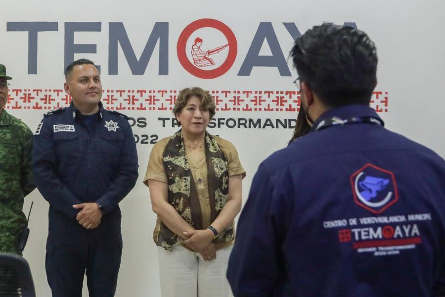 Inaugura Delfina G&oacute;mez Centro de Videovigilancia en Temoaya