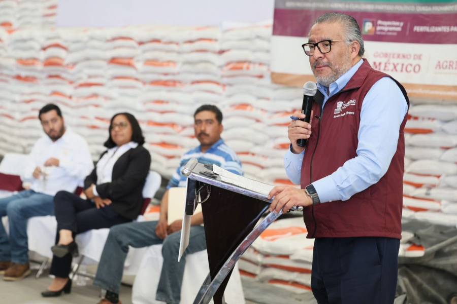 Gobierno Federal y del Edomex apoyan con más de 27 mil toneladas de fertilizantes a productores de Ozumba