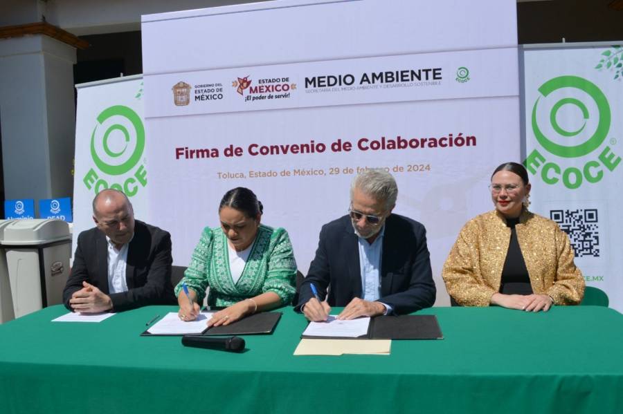 Firman Gobierno del Estado de México y ECOCE convenio para el cuidado del medio ambiente