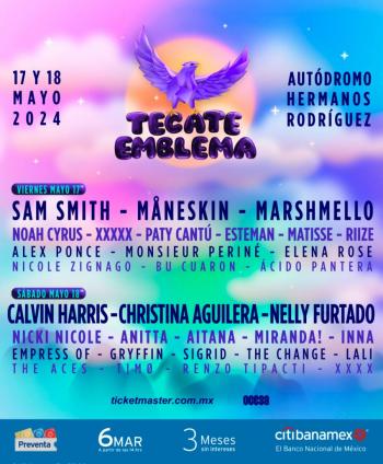 Tecate Emblema  ¡El Festival pop m&aacute;s grande de M&eacute;xico est&aacute; listo!