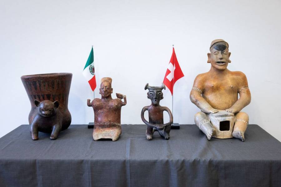 Suiza restituye 24 piezas arqueológicas a México