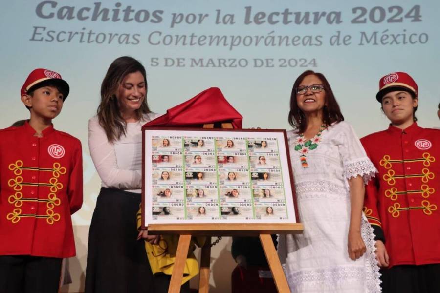 Develan billete conmemorativo “Escritoras contemporáneas de México”