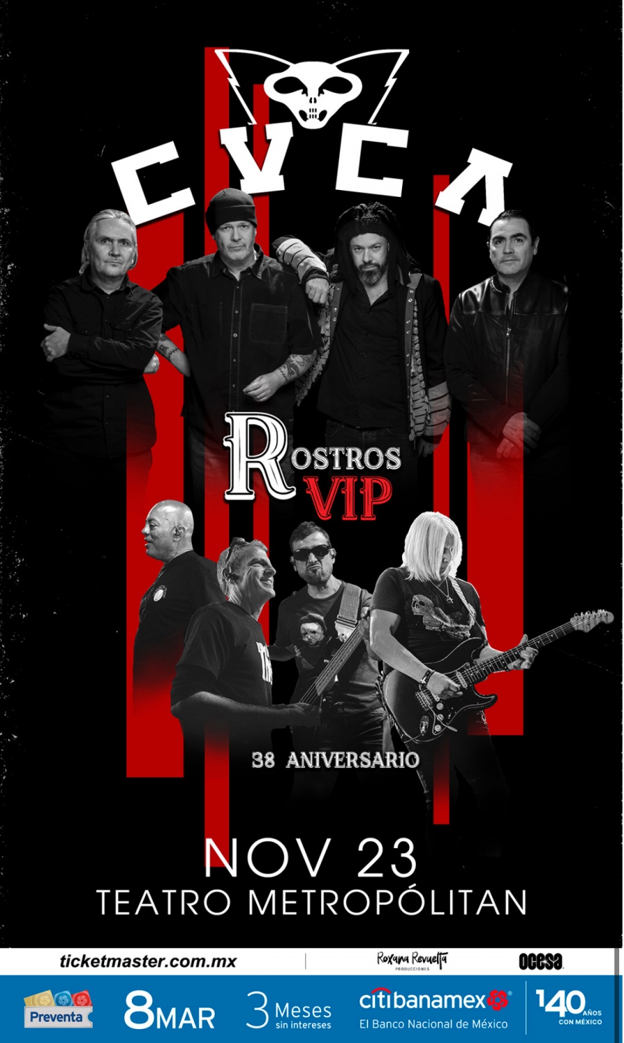 Cuca y Rostros Ocultos juntos en el Metrop&oacute;litan    ¡El Rock Mexicano de los 80 y 90 Vive! Un Toqu&iacute;n &Eacute;pico en la Ciudad de M&eacute;xico