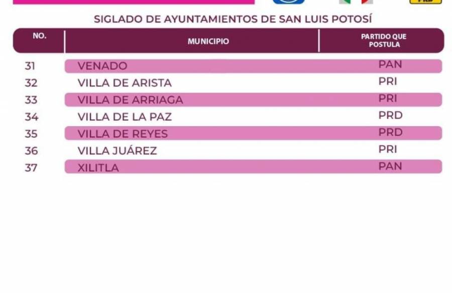 Coaliciones políticas definen estrategias para ayuntamientos en SLP