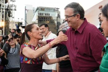 Marcelo Ebrard reconoce a Claudia Sheinbaum como la mejor candidata de Morena