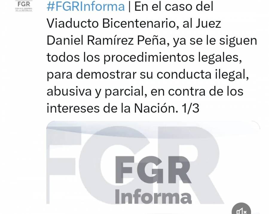 Inicia FGR acusaci&oacute;n contra juez del caso OHL