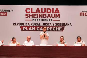 Desde Campeche, Sheinbaum promete la “soberanía” de los productos agrícolas