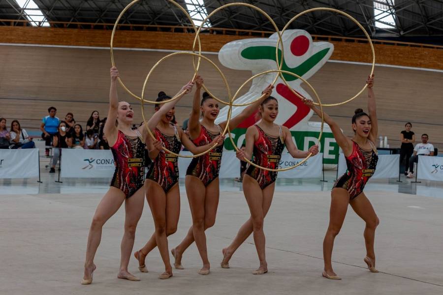 Equipo mexicano de gimnasia rítmica sube al Olimpo en Grecia