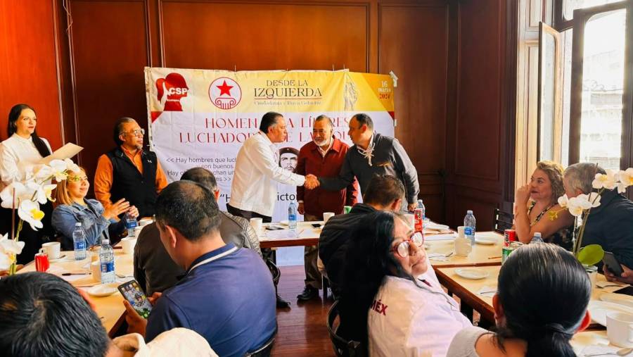 Recibe Ricardo Moreno Bastida un homenaje de la Izquierda Mexiquense; resaltan papel de AMLO y Delfina Gómez