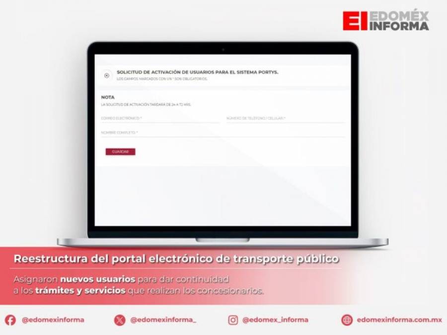 Movilidad Edomex reestructura el portal electrónico de transporte público