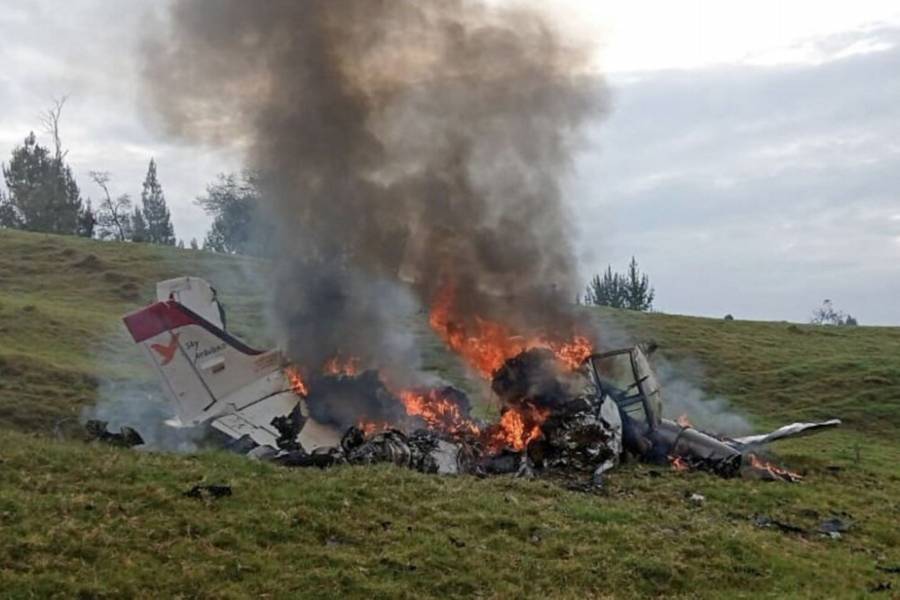 Ambulancia aérea se estrella con 4 personas a bordo en Antioquía, Colombia