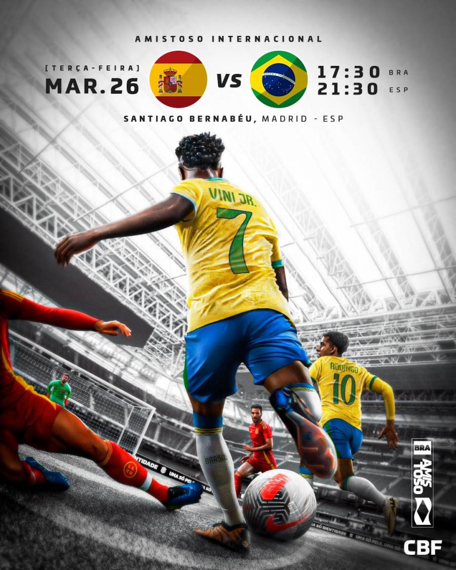 Encuentro Brasil vs. España, un partido de fútbol contra el racismo