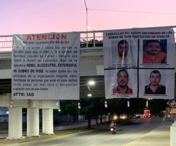 Aparecen narcomantas en Culiac&aacute;n: 
