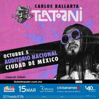 Carlos Ballarta anuncia show en Auditorio Nacional