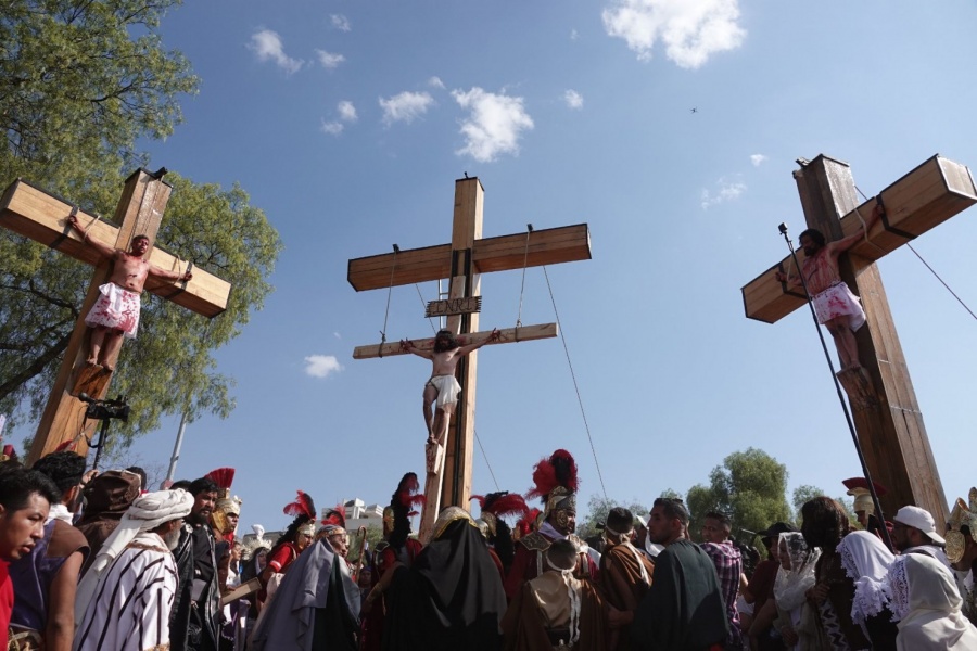 Preparativos y cierres viales para la 181 representación de la pasión de Cristo en Iztapalapa