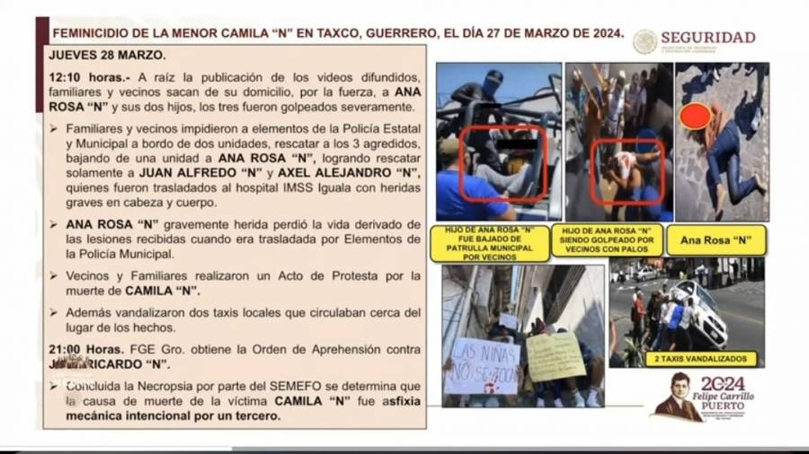 Vinculan a proceso a pareja e hijos de feminicida de niña Camila, estrangulada intencionalmente