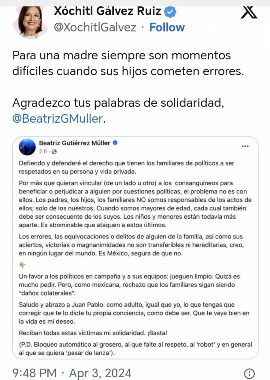 AMLO pide no meterse con la familia ni mentar madres en elecciones