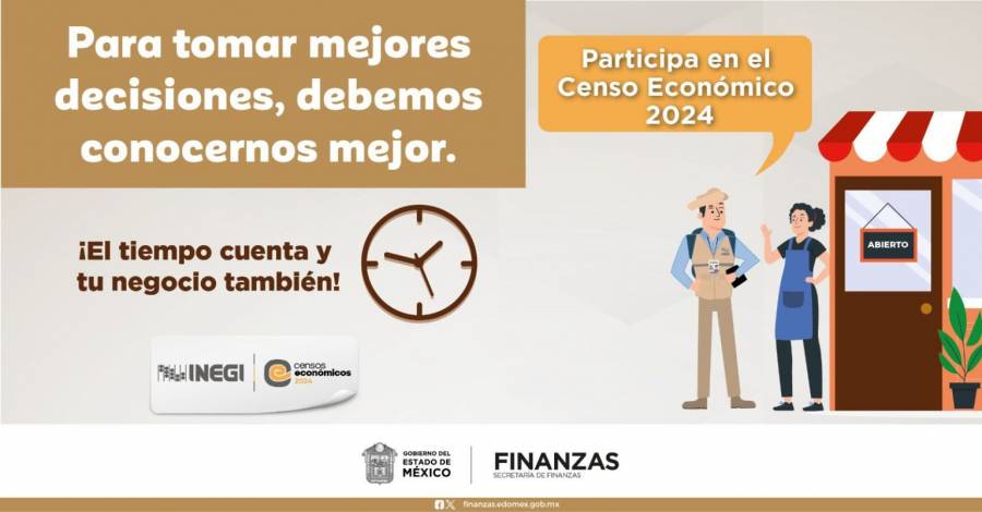 ¿Qu&eacute; se produce en el Estado de M&eacute;xico? Este a&ntilde;o se realiza el Censo Econ&oacute;mico 2024 del INEGI