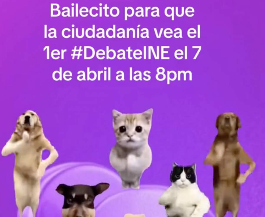 Con un “bailecito”, el INE promociona el primer debate presidencial