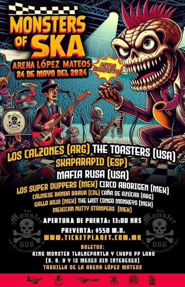  Habrá fiesta y mucho baile en el  ¡¡¡Monsters Of Ska 2024!!!