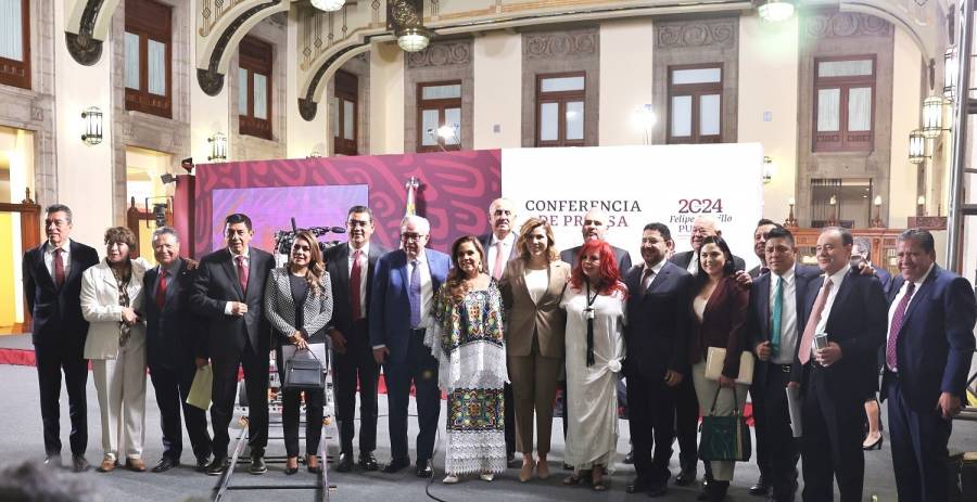 Delfina Gómez informa sobre hospitales de Ecatepec y Atenco en conferencia de AMLO