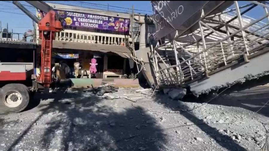 Colapso de puente peatonal deja varios heridos en San Nicolas de los Garza, NL