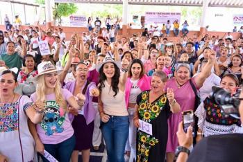Claudia Sheinbaum presenta agenda de mujeres en gira nacional en Ixtapa, Zihuatanejo, Guerrero