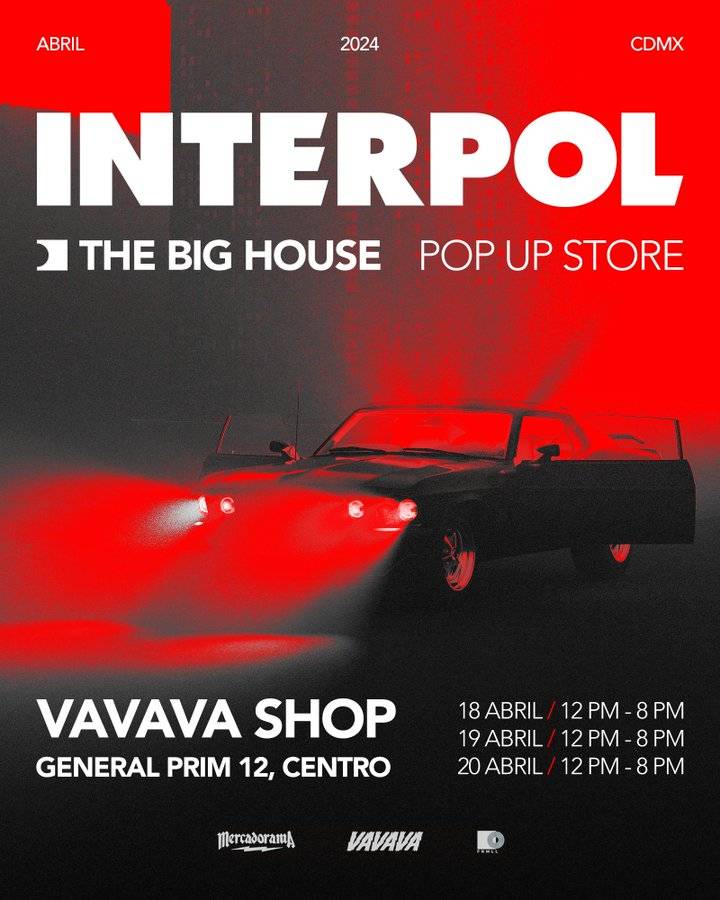 Interpol anuncia pop-up store en la Ciudad de México antes de su concierto en el Zócalo  